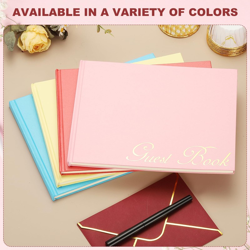 PATIKIL Elegant Guestbook, 9"x7" Offset Paper Wedding Guest Book Stylish