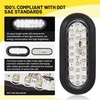 Oyviny 6 Inch Oval White LED Trailer Tail Lights with
