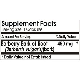 Naturetition Supplements Barberry Bark of Root 450mg ~ 90 Capsules - No Additives