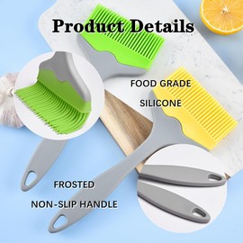 2 brochas de silicona para repostería, brocha de silicona grande, brocha de silicona extra ancha para alimentos, cepillo para polvo de aceite para cocinar, hornear, asar y esparcir aceite,