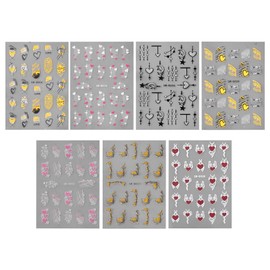 3D Glitter Heart Nail Stickers Valentine Nail Art Stickers for Nail Designs Love Heart Star Moon Lines Valentines Nail Decals for Nail Art Supplies Heart Stickers for Nails Sticker Nails for Women