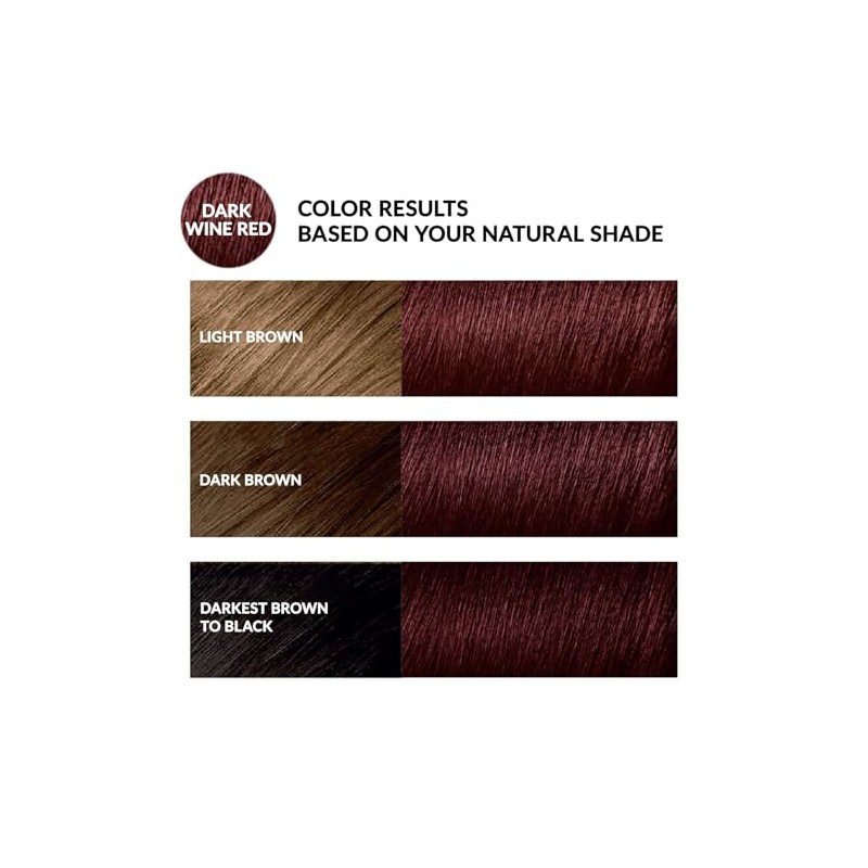 Lymznus Champú Tinte Instantáneo Rojo Vino Oscuro Canas Color Natural