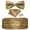 Barry.Wang Cummerbund Bow Tie Set for Men, Silk Cummerbund Pretied
