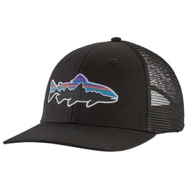 Patagonia Fitz Roy Trout Trucker Hat Unisex Adult, unisex_adult, Beret, 38288, Black, one size