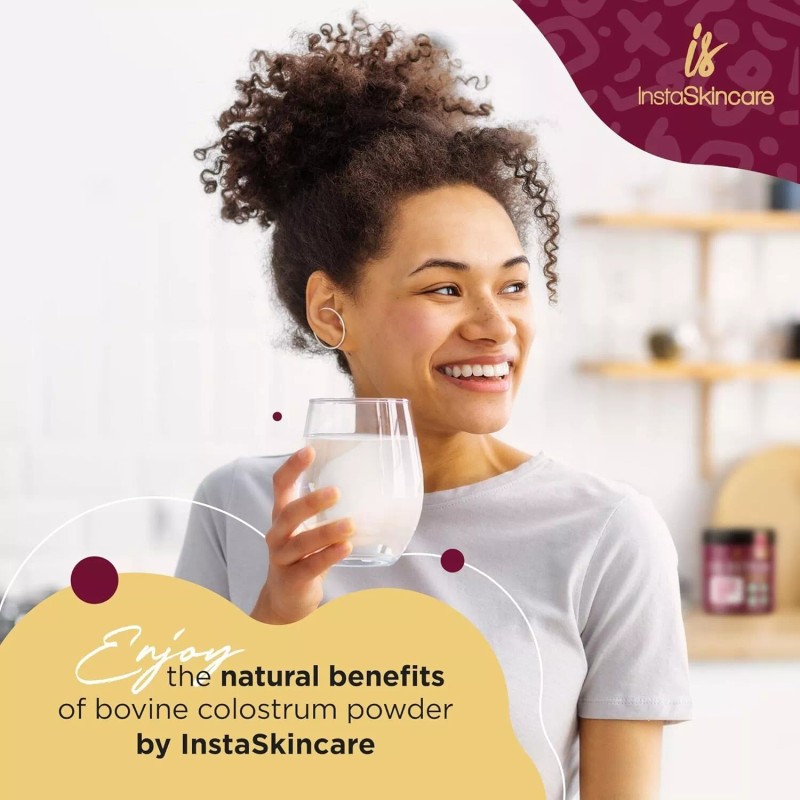 InstaSkinCare Bovine Colostrum Powder Highly Concentrated Pure Bovine 3.17 oz