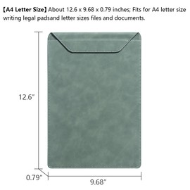 Vensool A4 Leather Clipboard Folder, Binder clipboard A4 Clip File, Leather Portfolio for Men and Women, Business Portfolio Binder, with Pen Holder A4 File& Document Sleeve, Notepad Clipboard