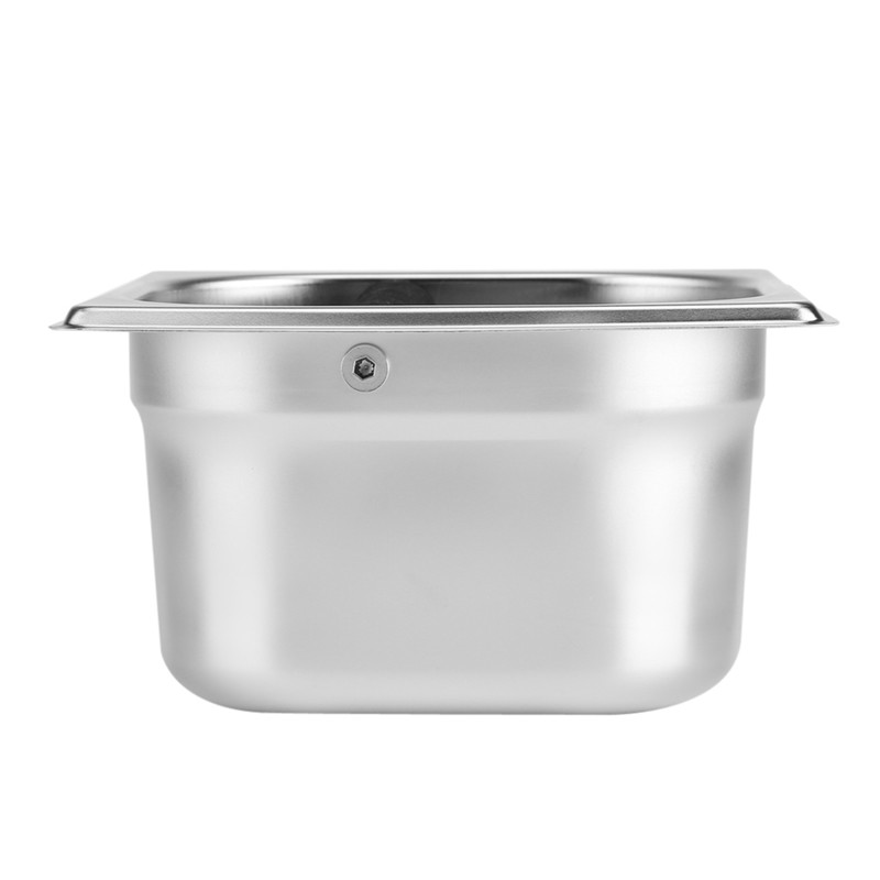 Stainless Steel Espresso Knock Box Container with Rubber Bar for