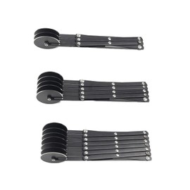 Stainless Steel Adjustable Pizza Cutter Wheel 430 Black for Precise Dough Cutting