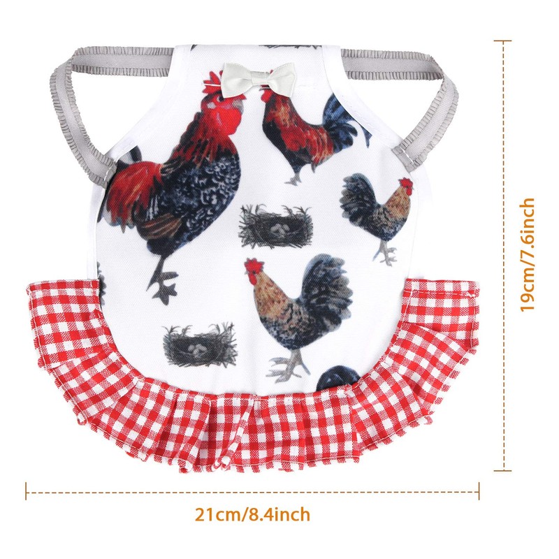 PETKNOWS Standard Chicken Saddle, Hen Apron with Elastic Straps, Suit