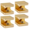 Uenhoy 4 Pcs Glass Clamps, No-Drill-on-Glass Glass Shelf Brackets Clips