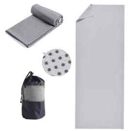 Oaygat Yoga Mat Towel Non Slip Hot Yoga Mat Towel 24" x72" Quick Dry Fitness Mat Yoga Blanket Cloth Mat Towel Sweat Absorbent Mat Towel with Grip Dot Yoga Towel Washable Grip Towel with Mesh Carry Bag