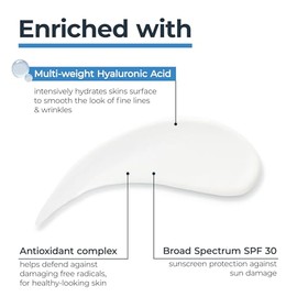 Eucerin Immersive Hydration Daily Face Lotion Broad Spectrum SPF 30 Sunscreen with Hyaluronic Acid, Lightweight Face Moisturizer Reduces Look of Wrink