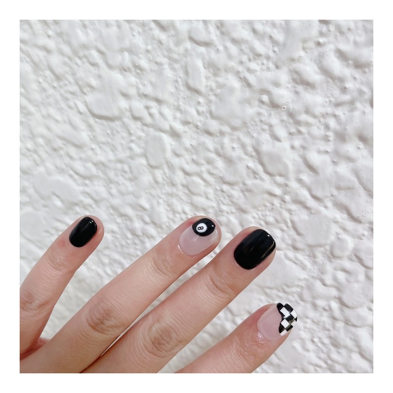 Eight BallHandmade Nail Tips - Petit Oval / 에잇볼수제네일팁 -