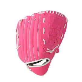 WEILFYONK Baseball Gloves, Softball Gloves, PU Leather Infield Throwing Gloves for Children, Teenagers, Adult Sports, and Professional Baseball, Right Hand Throwing, Left Hand Gloves (Rose red, 12.5)