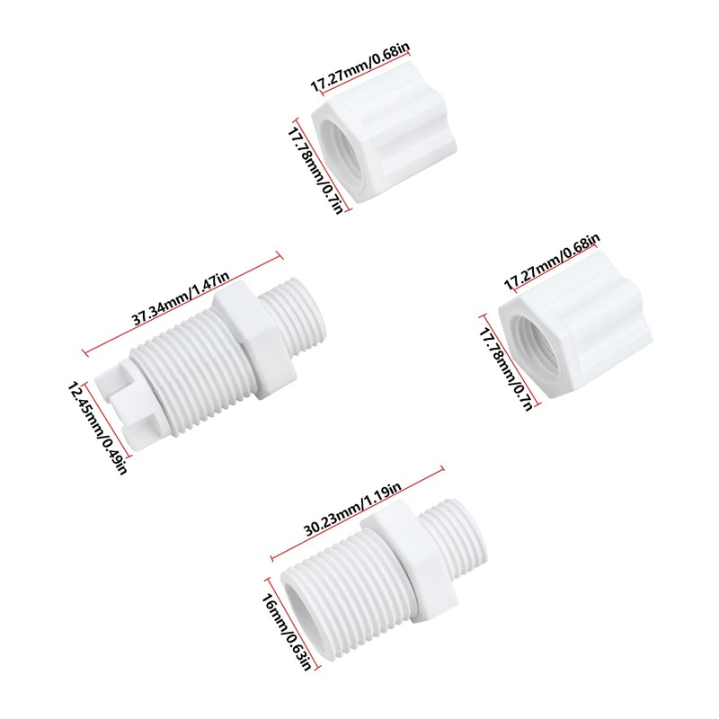 LT Easiyl 2pcs Chlorinator Check Valve Compression Nut Inlet Fitting