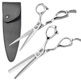 SHUNSRSW Men's Hair Thinning Scissors 7" Hair Thinning Scissors Hairdressing Scissors 440C Steel (Fashion Flat Cut)