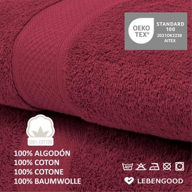 LEBENGOOD Hand Towel Set, 4 Hand Towels 50 x 90 cm Made of Cotton, 100% Oeko-Tex®, Hand Towel, Guest Towels, Bath Towels, Bath Towels, Bath Towels, Bath Towels, Bath Towels, Bath Towels,