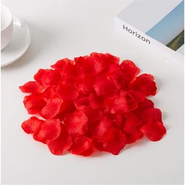 1000 pétalos de rosa de colores mixtos, rojo oscuro, rojo, rosa, decoración de flores de mesa de boda