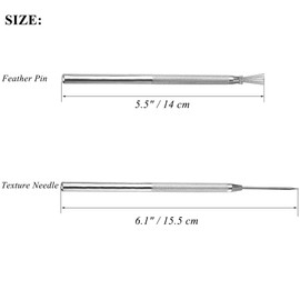 2 in 1 Clay Needle Tools Sculpting Ceramics Pottery Carving Tools for Model Clay Supplies, Ceramic & Pottery Tools Includes Sculpture Feather Pin & Detail Needle Carving Tools Sets, 2PCS, LXLVOUEG