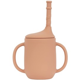 Silicone Sippy Cups for Toddler,100% Soft Silicone Straw Trainer Cup for Infant, Tiny Transition Cup with Straw & Lid for Baby 6 Month+, 8 Oz, Easy-to-Suck Toddler Cup, BPA-Free Food Grade Baby Cup