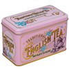 New English Teas Vintage Pink Tea Tin with Victorian Illustrations