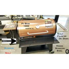 Powder Coated Diamond Plate Folding Shelf For Pit Boss 1000 Austin XL Pellet Grill