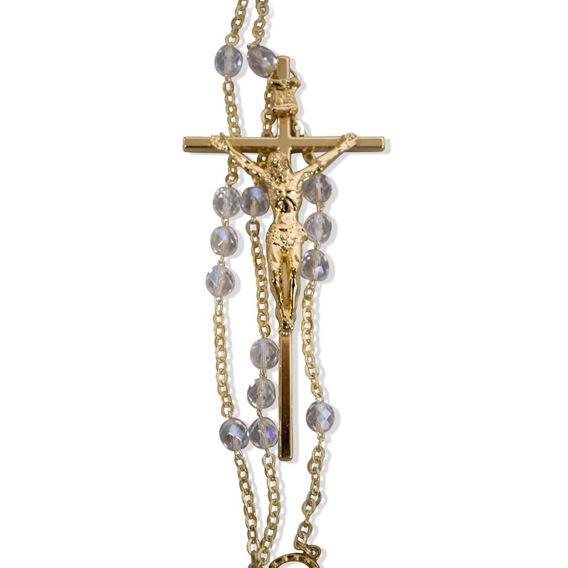 Venerare Rosario de boda de cristal católico