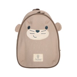 Sterntaler Children's Unisex Nursery Backpack Otter Otti Beige - Made of Solid Cotton - 28.5 x 21 x 10 cm, beige