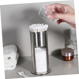 CAXUSD Cotton Pad Dispenser Box Swabs Storage Case Stainless Steel Cosmetic Storage Box Containers for Beauty Tools