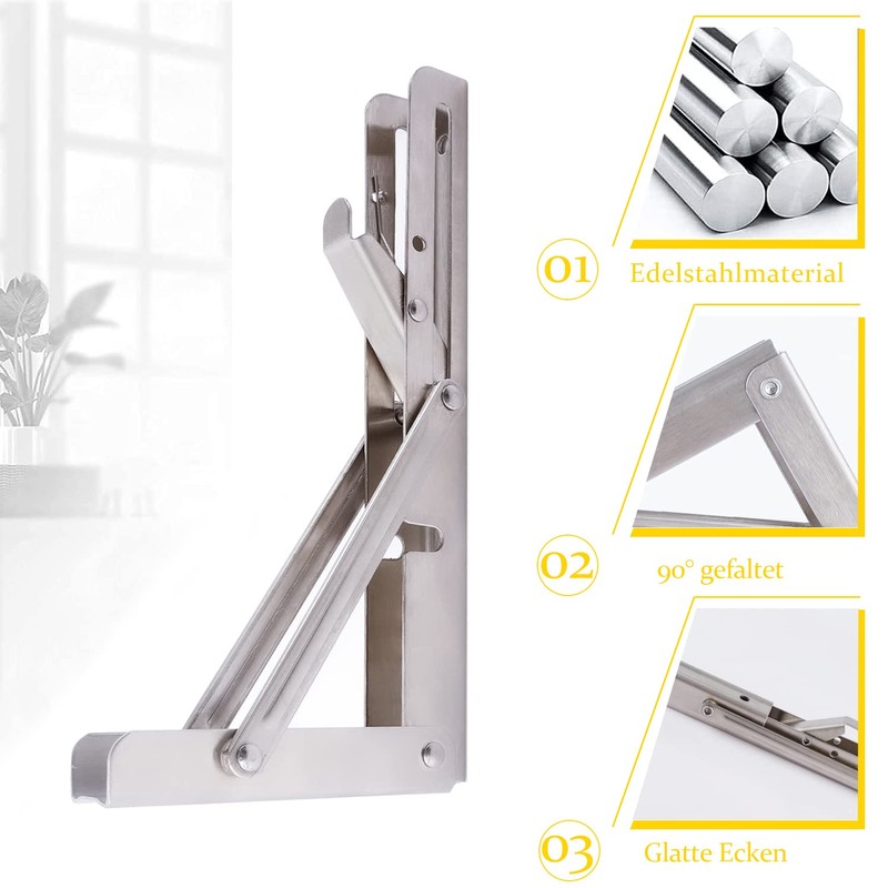 Folding Console Heavy Duty 300 mm - Folding Hinge Pack