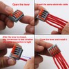CESFONJER 16 Pcs Compact Splice Connector, One-Touch Connector for Stranded