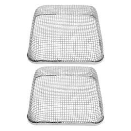 2Pcs RV Furnace Vent 4.5 X 4.5in Heavy Duty Stainless Steel Flying Bug Cover Camper Heater Exhaust Vent Mesh Screen
