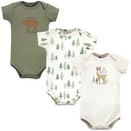 Hudson Baby Unisex Baby Cotton Bodysuits, Forest Deer 3-Pack, 18-24 Months