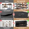 ROJASOP 10 Tier Shoe Rack with Covers,Large Capacity Stackable Tall