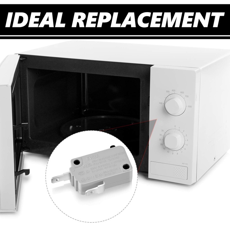 Weewooday 4 Pcs Microwave Oven Door Switch Replacements Part Kw3a