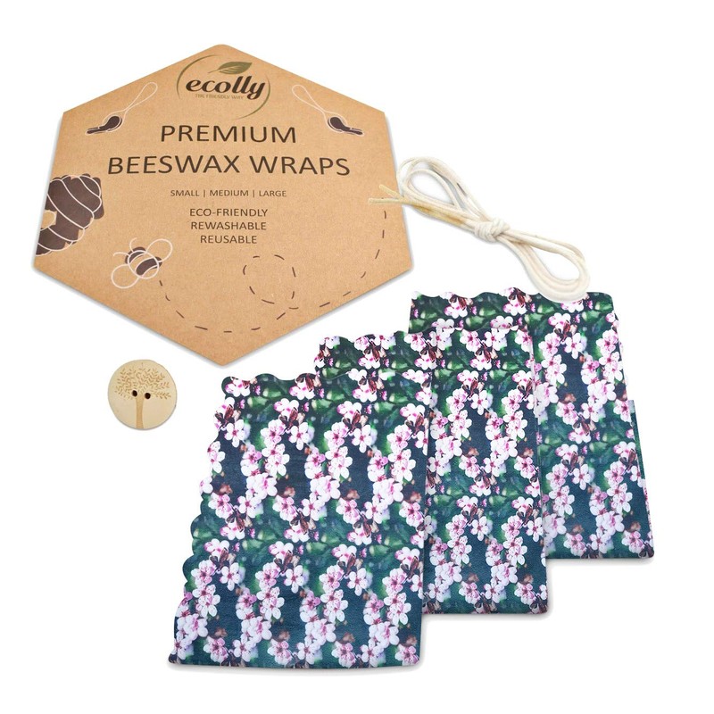 ecolly Beeswax Cloths Set of 3 (S, M, L), Beeswax