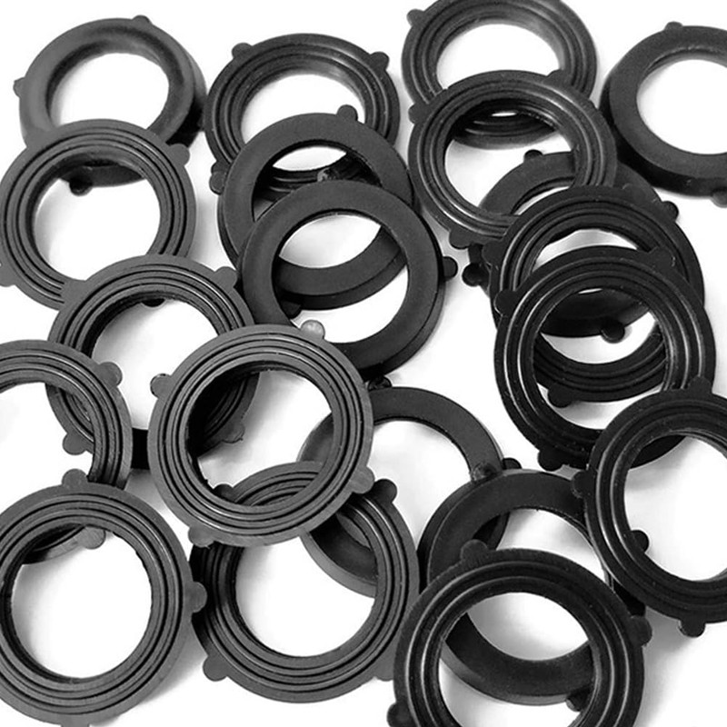 Joywayus Black Heavy Duty Rubber Washers with Self Locking Tabs
