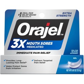 Orajel 3X for Mouth Sores Maximum Strength Gel Tube 0.42oz- From #1 Oral Pain...