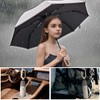 Foldable Windproof Ring Buckle Umbrella with Protect the Reflective Strip