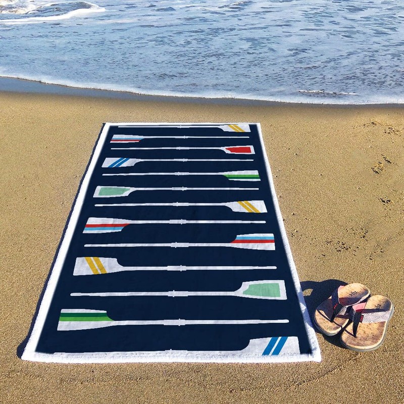 ChalkTalkSPORTS Crew Premium Beach Towel | Rowing Oars