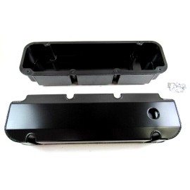 Bous Performance BBF Ford 429-460 Fabricated Aluminum Valve Covers W/ Hole BlackAnodize E41363BA