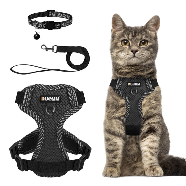 REESTBOO Cat Harness and Leash Set with Cat Collar for