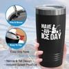 Ice Fishing Black Viking Tumbler 20oz - Have An Ice