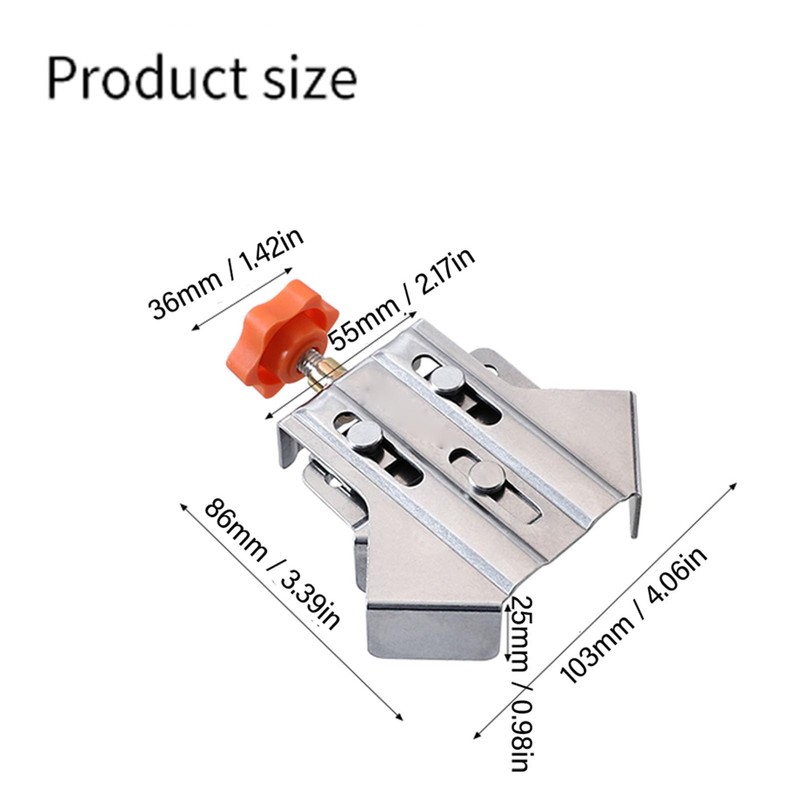 Corner Clamp, 2 Pcs Right Angle Clamp Stainless Steel Single