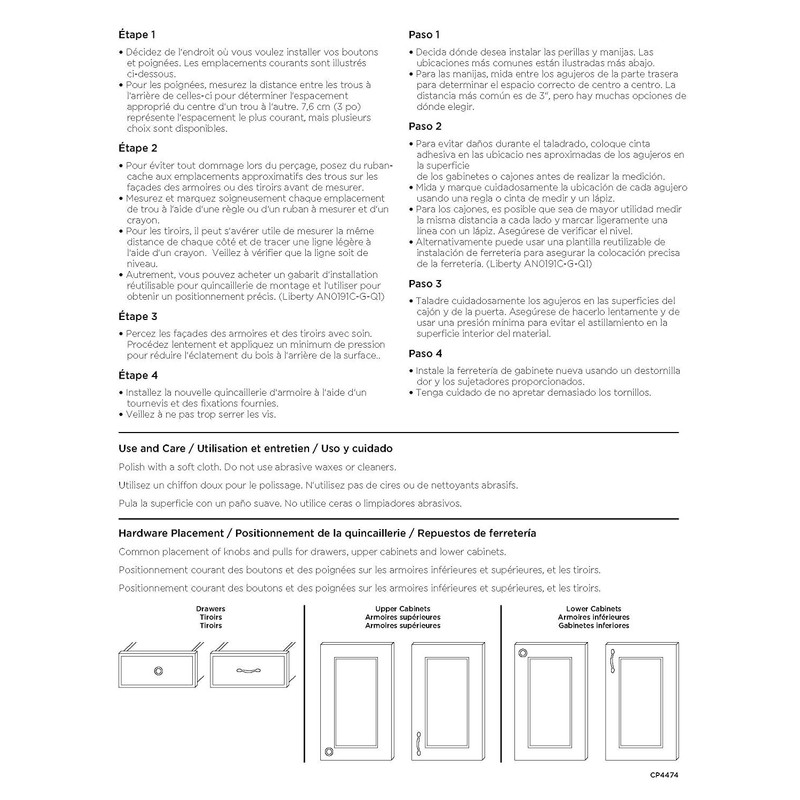 Liberty P30122-CHC-C, Crystal Clear Acrylic Drawer Knobs Cabinet Hardware, Cabinet