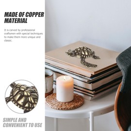 Brass Turtle Statue Feng Shui Statue Wealth Good Luck Sculpture Home Office Tabletop Decorative Housewarming Collectible