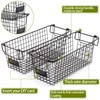 4 Pack [ XL Large ] STACKABLE Wire Baskets for