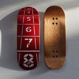 NOAHWOOD Handmade Fingerboard Deck 97.5x35mm 5-Layer Color Maple Pro concave Creative Design Mini Skateboard (Start)