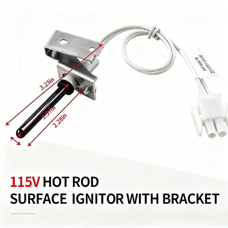 MCAMPAS 903110A 903110 Universal Furnace Hot Surface Ignitor with Plug,