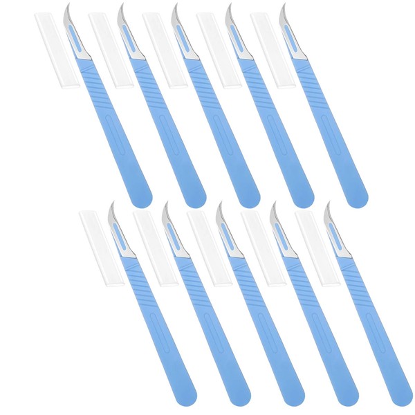 10 Pieces Seam Rippers Razor Stitch Ripper Seam Cutters Thread Remover Tool with Protective Case for Sewing Crafting Embroidery